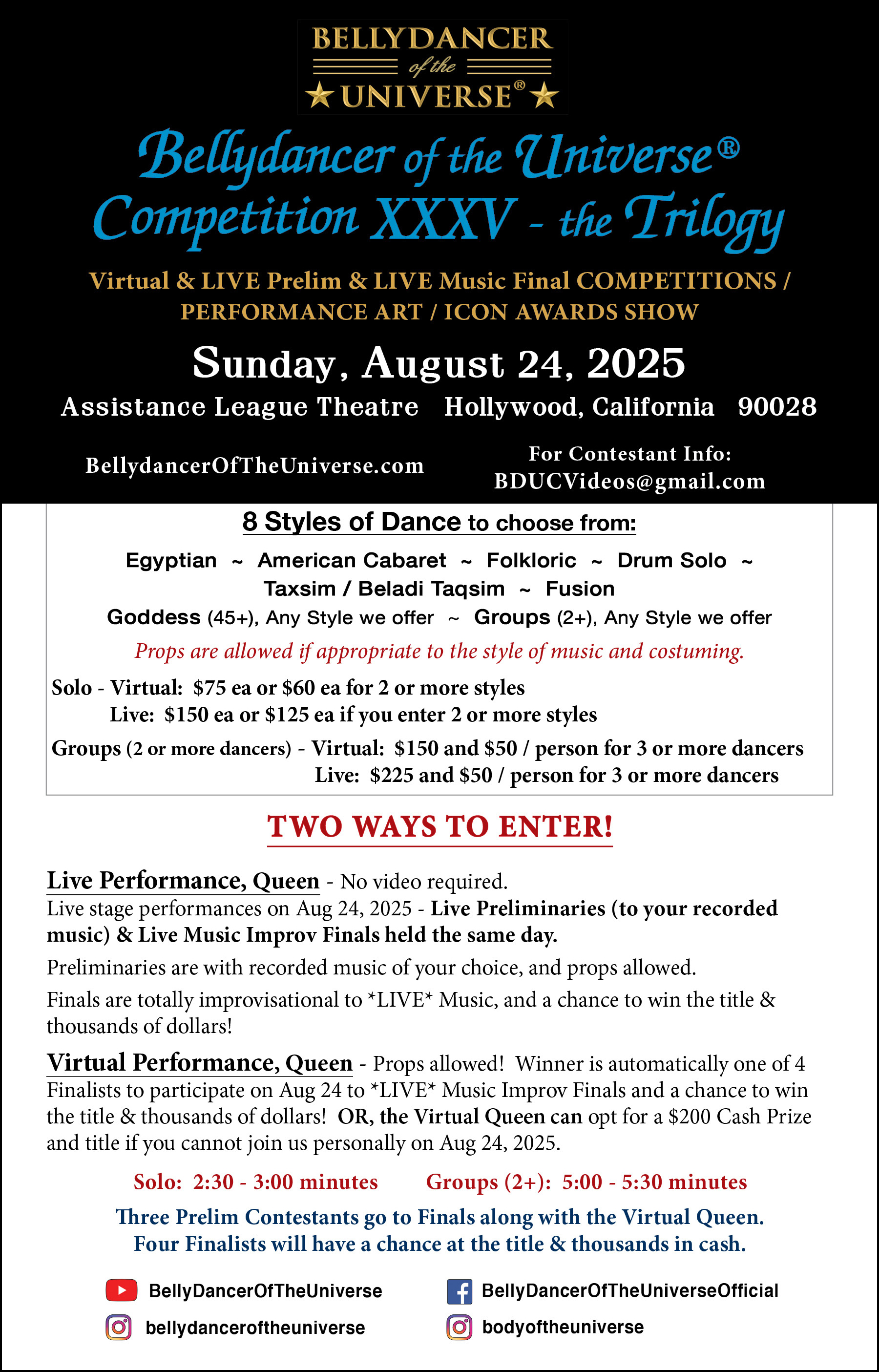 BDUC 2025 Ad with dance styles